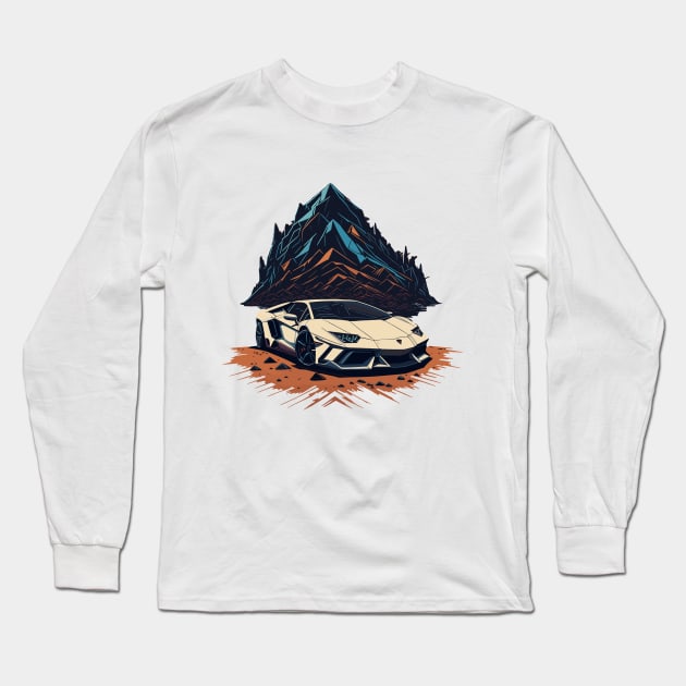 Lamborghini Aventador Classic Car Long Sleeve T-Shirt by Cruise Dresses